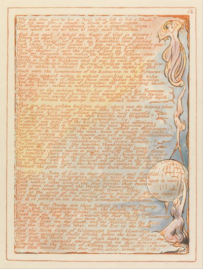 Jerusalem, Tafel 12, Warum willst du ihr geben... von William Blake